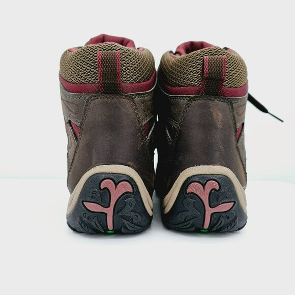 Timberland Womens Norwood Mid Waterproof Boots 11 Brown Leather Hiking Outdoor - Picture 7 of 13